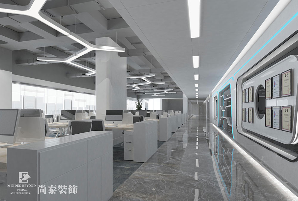 深圳南山聯想大廈科技公司辦公室裝修效果圖