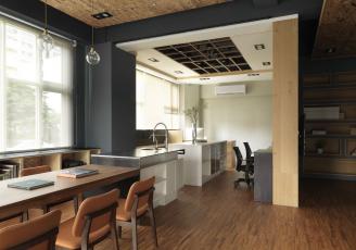深圳辦公室裝效果圖：摩登工業(yè)感 Designer Office，演繹現(xiàn)代創(chuàng)新設(shè)計意念